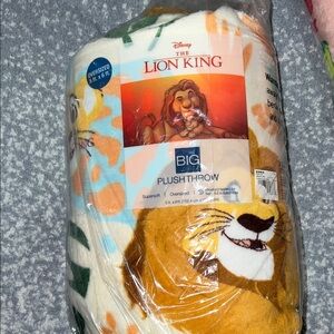 Disney The Lion King Plush Throw Blanket - Orange and White